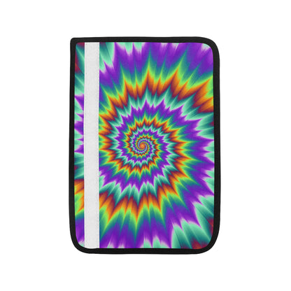 Optical illusion Pulsing fiery spirals Car Seat Belt Cover