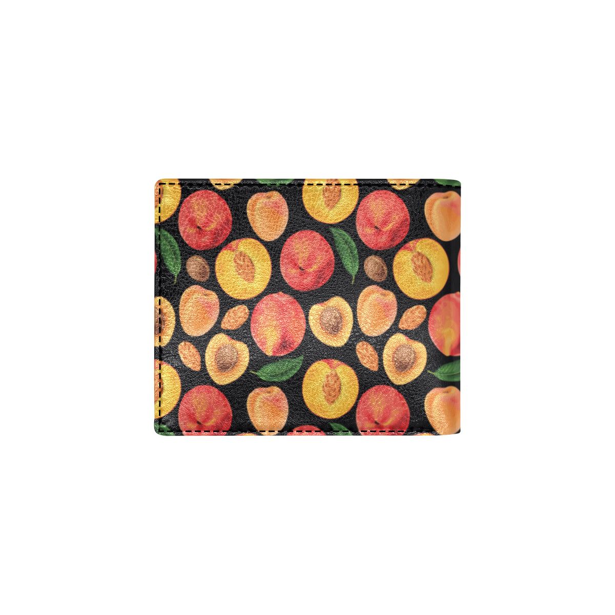 Peach Pattern Print Design A02 Men's ID Card Wallet