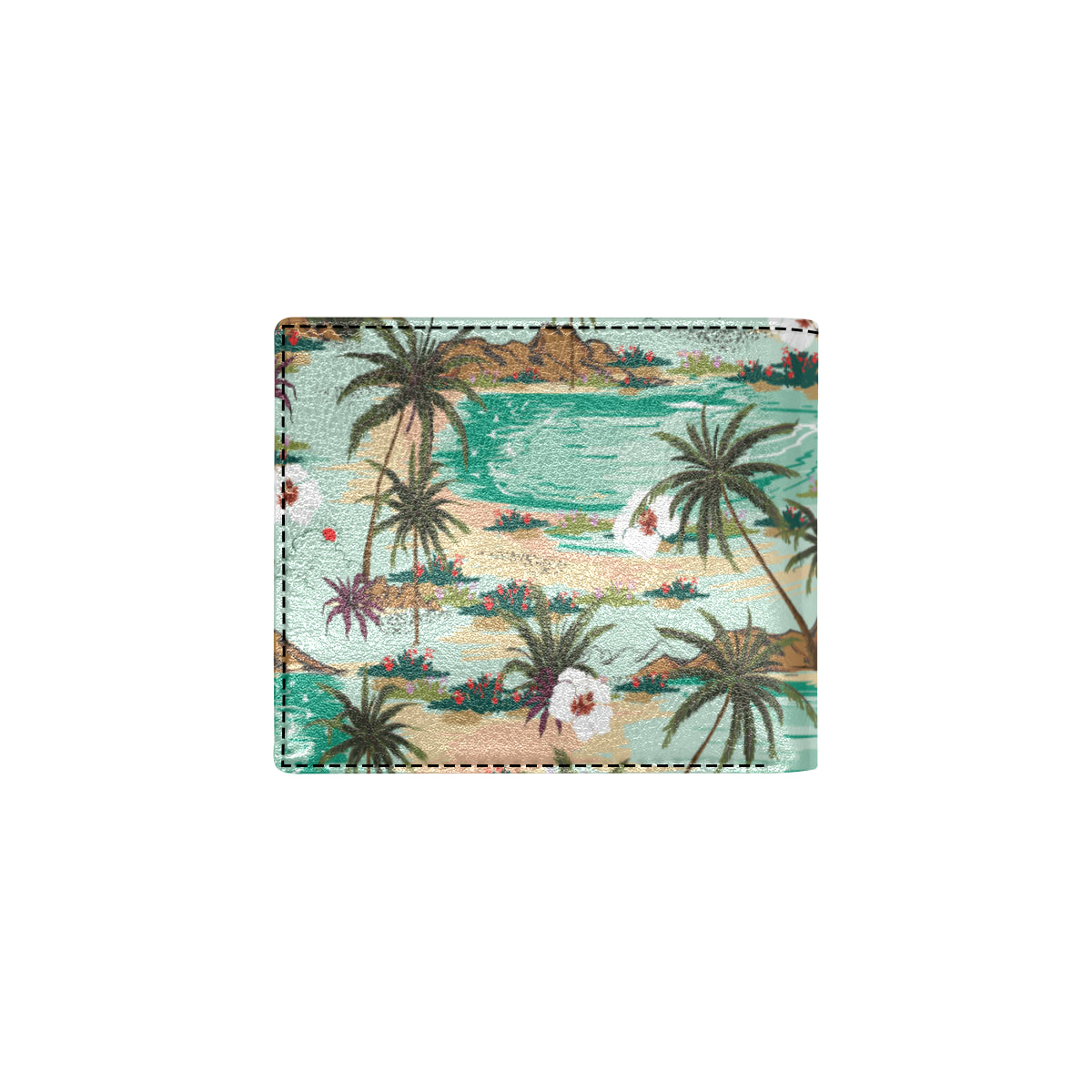 Pacific island Pattern Print Design A03 Men's ID Card Wallet