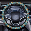 Kente Print African Design Themed Steering Wheel Cover with Elastic Edge