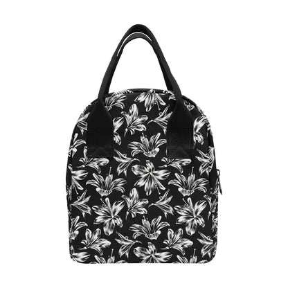 Amaryllis Pattern Print Design AL04 Insulated Lunch Bag