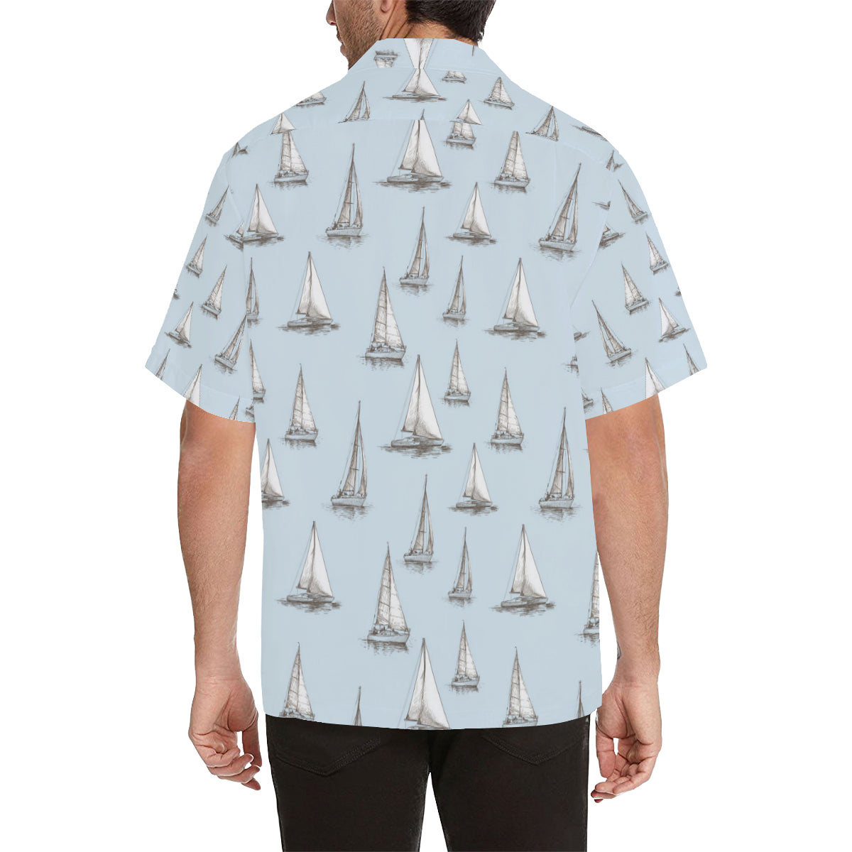 Sailing Ships Pattern Print Design A01 Men's Hawaiian Shirt