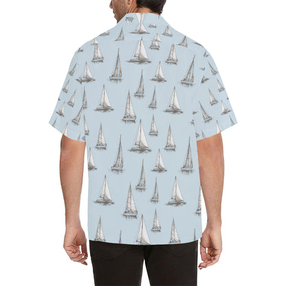 Sailing Ships Pattern Print Design A01 Men's Hawaiian Shirt