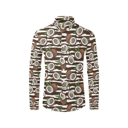 Coconut Pattern Print Design CN04 Men's Long Sleeve Shirt