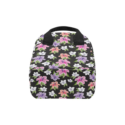 Lily Pattern Print Design LY02 Insulated Lunch Bag