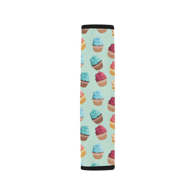 Cupcake Pattern Print Design 01 Car Seat Belt Cover