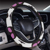 Alien Pattern Print Design 06 Steering Wheel Cover with Elastic Edge