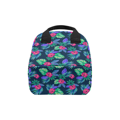 Tropical Flower Pattern Print Design TF09 Insulated Lunch Bag