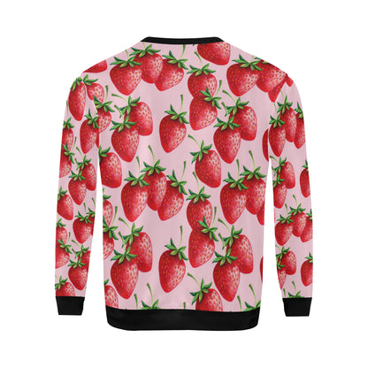 Strawberry Pattern Print Design SB03 Men Long Sleeve Sweatshirt