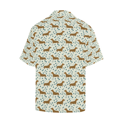 Dachshund Pattern Print Design 01 Men's Hawaiian Shirt