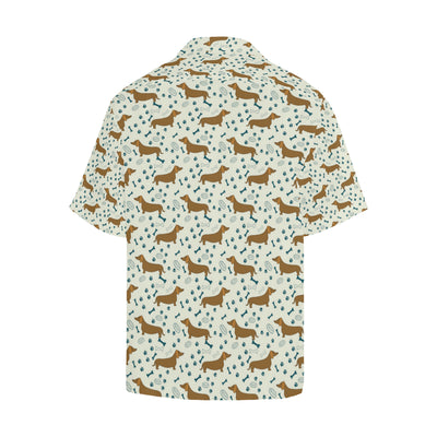 Dachshund Pattern Print Design 01 Men's Hawaiian Shirt