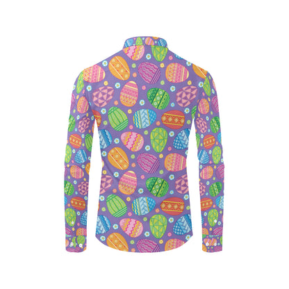 Easter Eggs Pattern Print Design RB010 Men's Long Sleeve Shirt