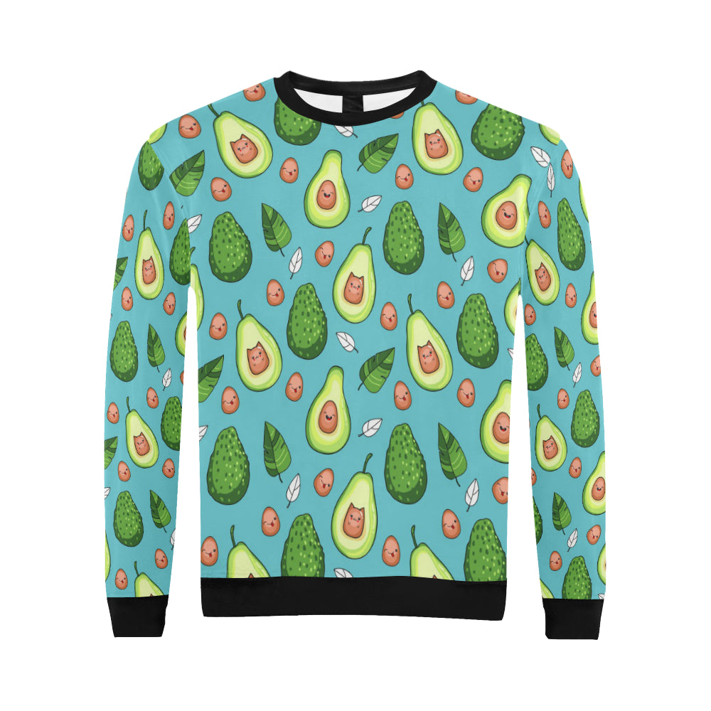 Avocado Pattern Print Design AC05 Men Long Sleeve Sweatshirt