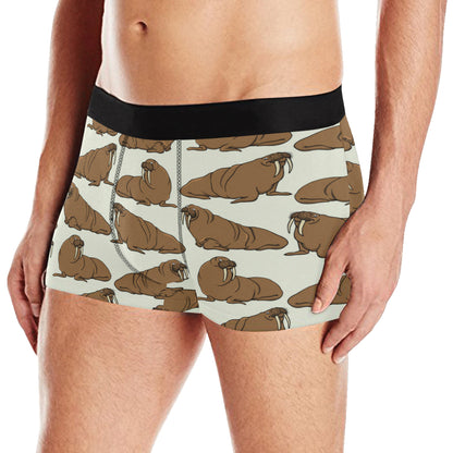 Walrus Pattern Print Design 03 Men's Boxer Briefs
