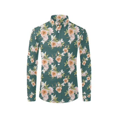 Iris Pattern Print Design IR01 Men's Long Sleeve Shirt