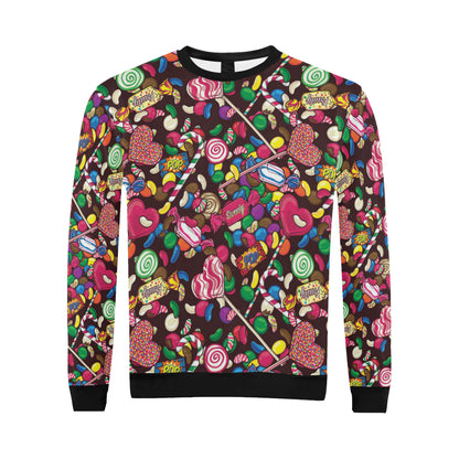 Candy Pattern Print Design CA02 Men Long Sleeve Sweatshirt