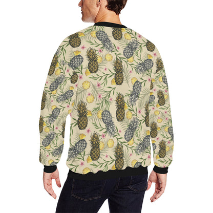 Pineapple Pattern Print Design PP012 Men Long Sleeve Sweatshirt