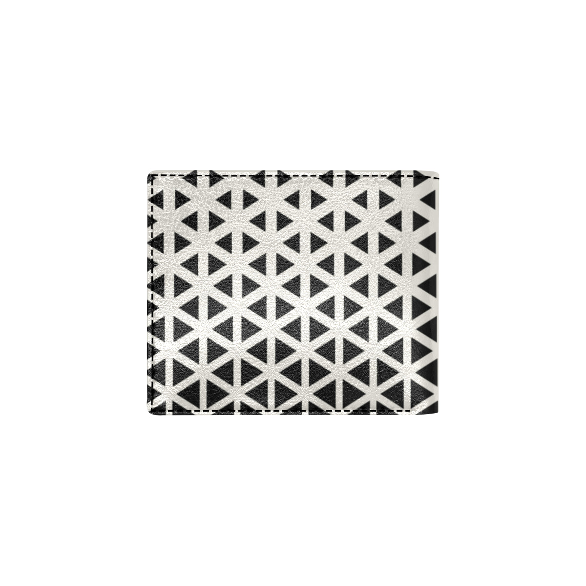Geometric Black White Pattern Print Design 03 Men's ID Card Wallet