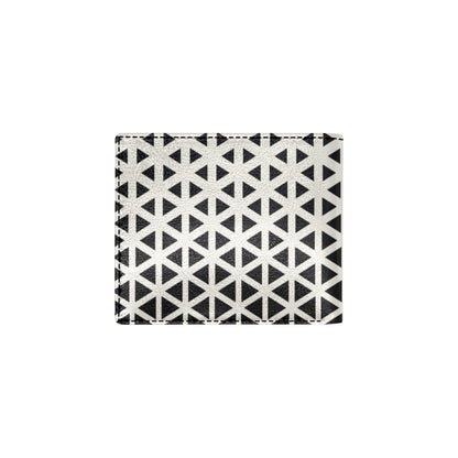 Geometric Black White Pattern Print Design 03 Men's ID Card Wallet