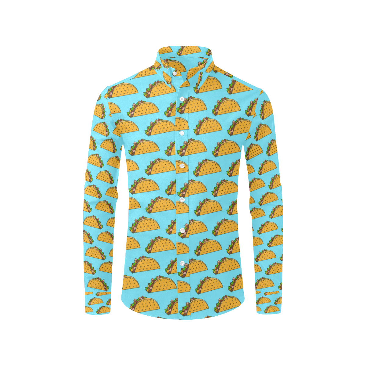 Taco Pattern Print Design TC03 Men's Long Sleeve Shirt