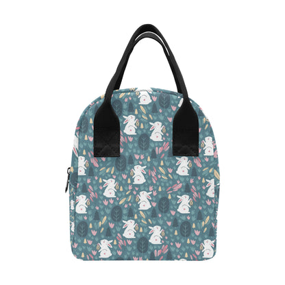 Rabbit Pattern Print Design RB013 Insulated Lunch Bag