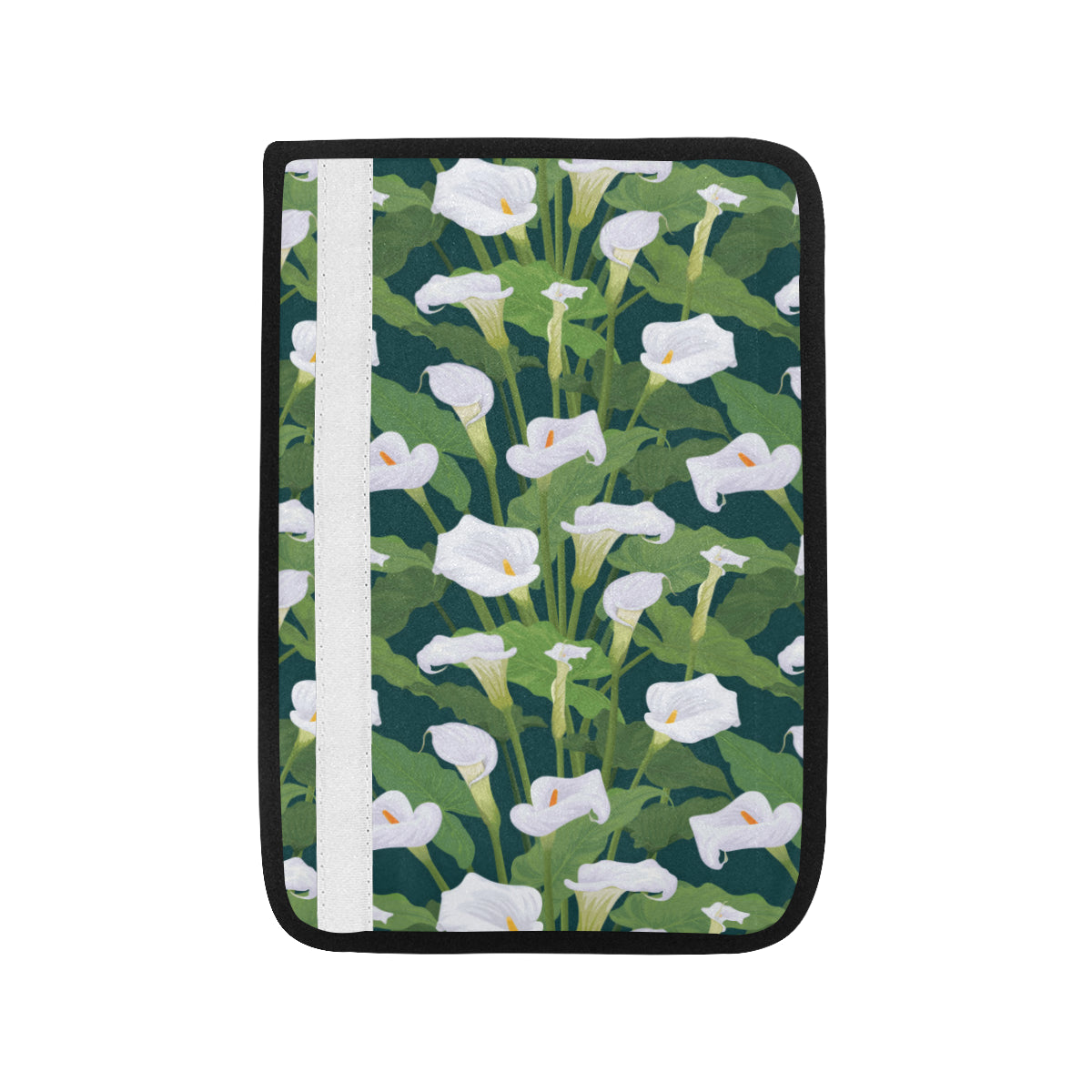 Lily Pattern Print Design 04 Car Seat Belt Cover