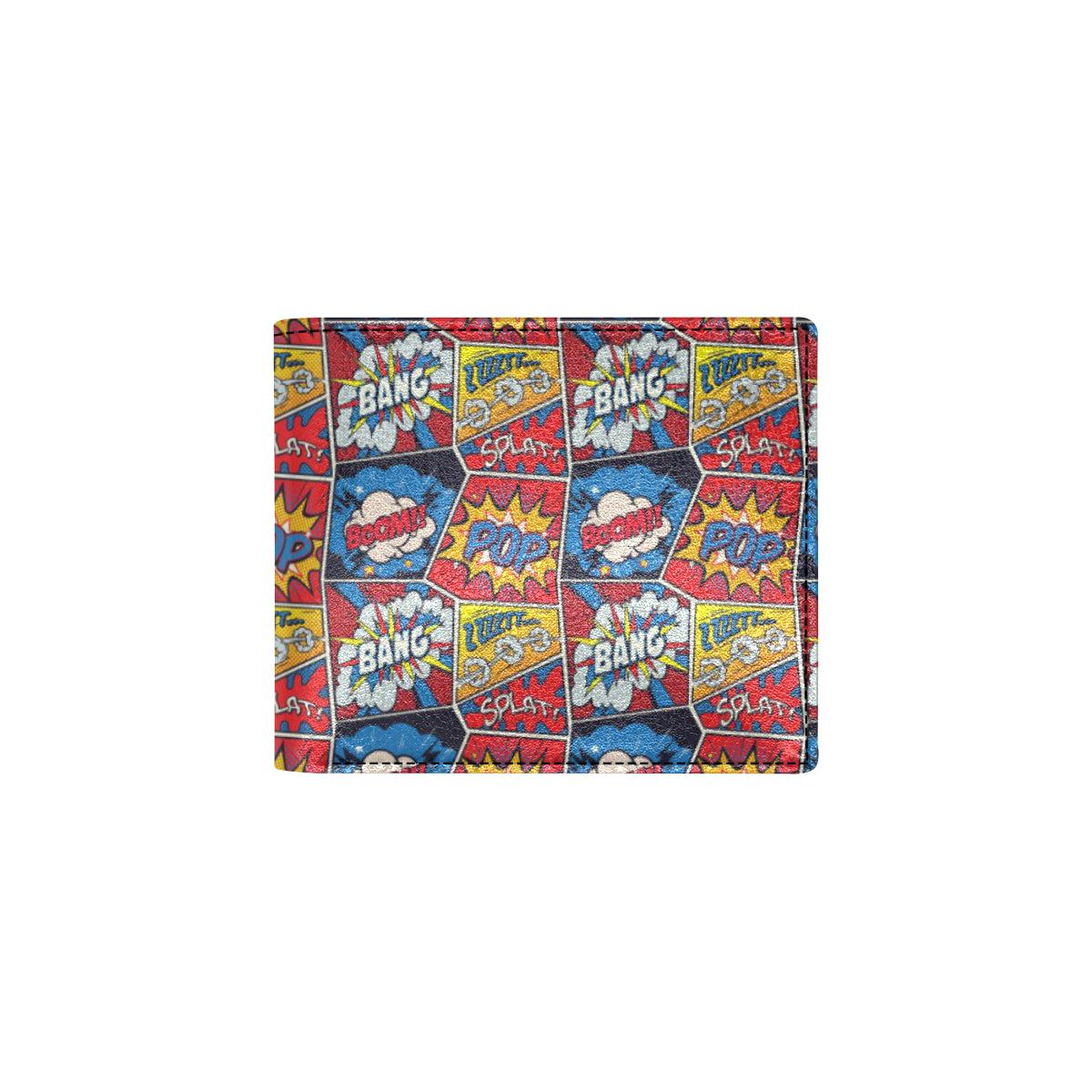 Comic Book Pattern Print Design 03 Men's ID Card Wallet