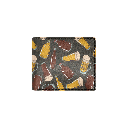 Beer Pattern Print Design 03 Men's ID Card Wallet