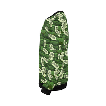 Cucumber Pattern Print Design CC01 Men Long Sleeve Sweatshirt