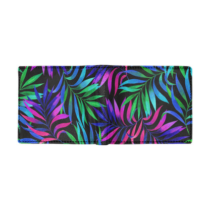 Tropical Flower Pattern Print Design TF010 Men's ID Card Wallet