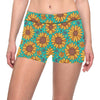 Sunflower Pattern Print Design SF013 Yoga Shorts