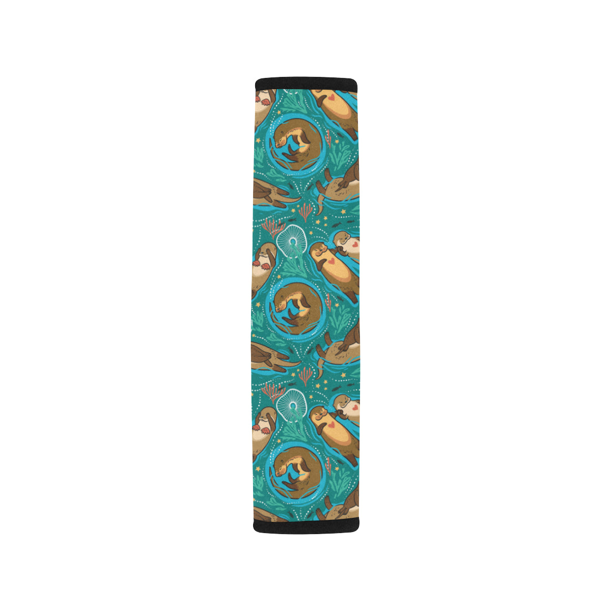 Sea Otter Pattern Print Design 01 Car Seat Belt Cover