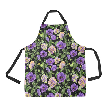 Lisianthus Pattern Print Design LT02 Apron with Pocket