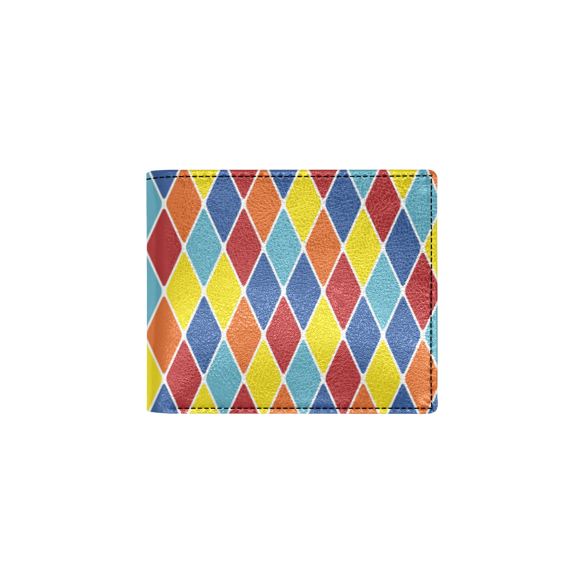 Harlequin Pattern Print Design 01 Men's ID Card Wallet