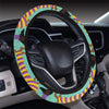 Dachshund Pattern Print Design 05 Steering Wheel Cover with Elastic Edge