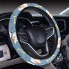 Bull Terriers Pattern Print Design 04 Steering Wheel Cover with Elastic Edge