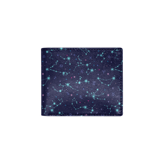 Constellation Pattern Print Design 01 Men's ID Card Wallet