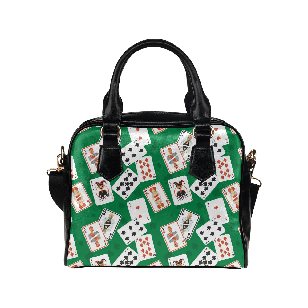 Poker Cards Pattern Print Design A03 Shoulder Handbag