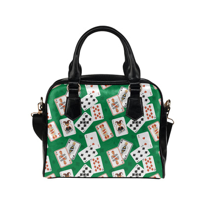 Poker Cards Pattern Print Design A03 Shoulder Handbag
