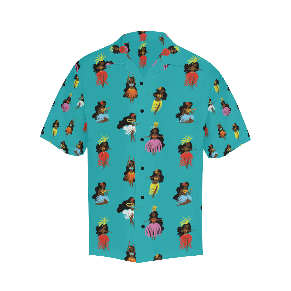 Hula Dancers Pattern Print Design 04 Men's Hawaiian Shirt