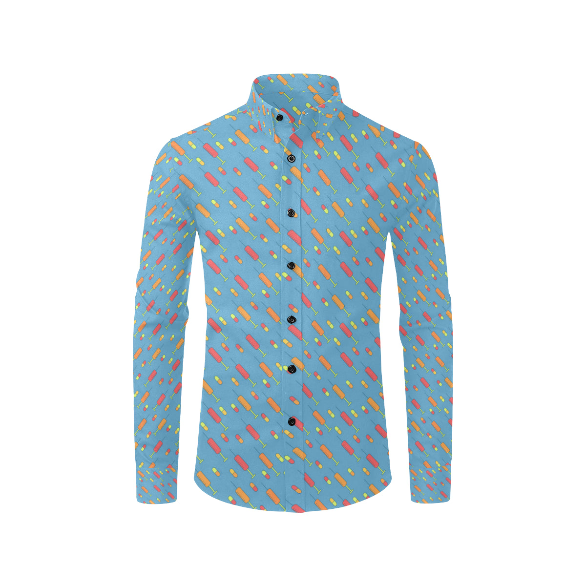 Phlebotomist Medical Pattern Men's Long Sleeve Shirt