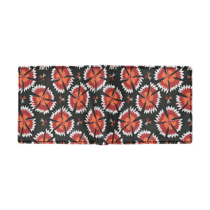 Carnations Pattern Print Design CN03 Men's ID Card Wallet