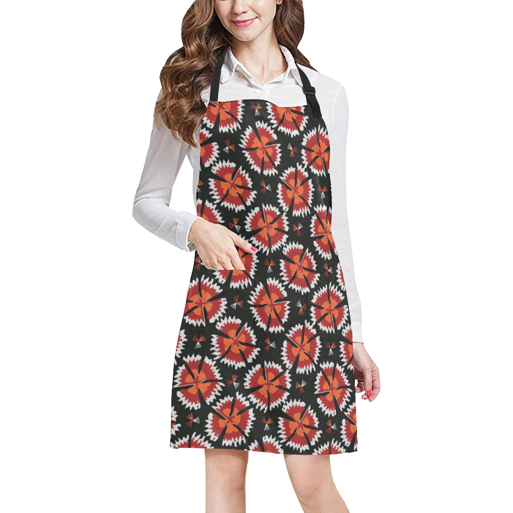 Carnations Pattern Print Design CN03 Apron with Pocket