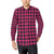 Pink Tartan Plaid Pattern Men's Long Sleeve Shirt