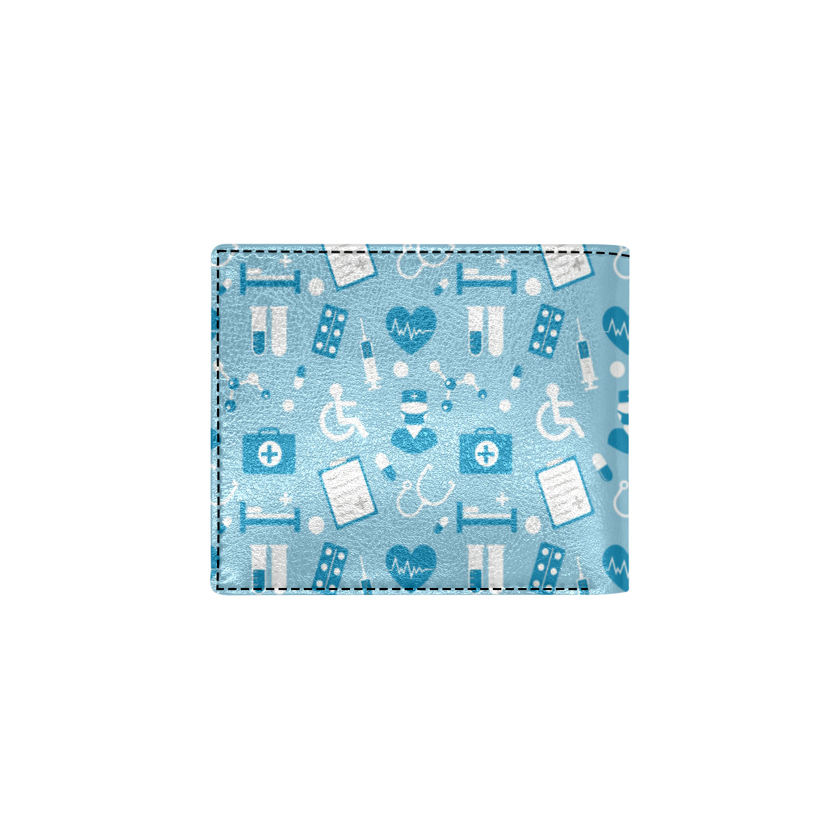 Medical Pattern Print Design 05 Men's ID Card Wallet