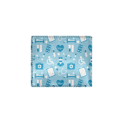 Medical Pattern Print Design 05 Men's ID Card Wallet