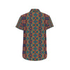 Ethnic Style Print Pattern Men's Short Sleeve Button Up Shirt