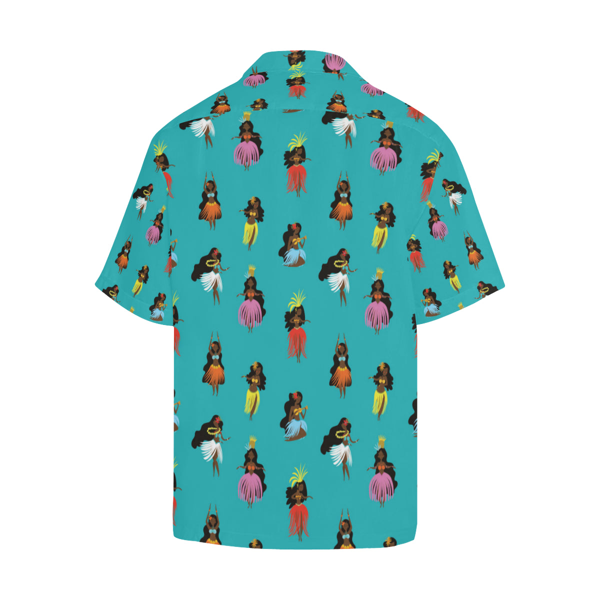 Hula Dancers Pattern Print Design 04 Men's Hawaiian Shirt