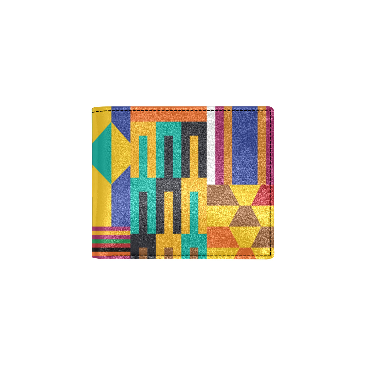 Kente Pattern Print Design 03 Men's ID Card Wallet