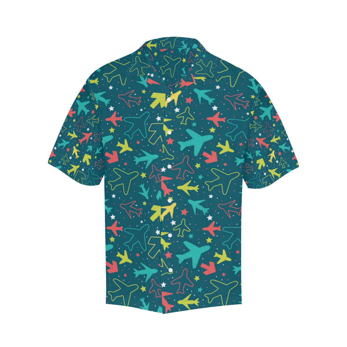 Airplane Pattern Print Design 05 Men's Hawaiian Shirt